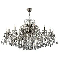 Люстра подвесная Alessandria E 1.1.L.16.601 N Dio D'Arte без плафона на 16 ламп, основание никель прозрачное в стиле классический Люстра подвесная Alessandria E 1.1.L.16.601 N Dio D'Arte без плафона на 16 ламп, основание никель прозрачное в стиле классический